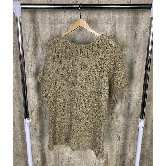 Cheap Monday Zyracuse Sweater Women Sz Small Tan Teddy Boho Chunky Knit Fall - Picture 4 of 9
